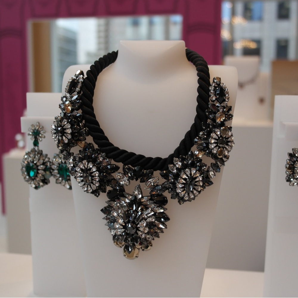 Special Authentic Swarovski Black Shourouk Collar Necklace.